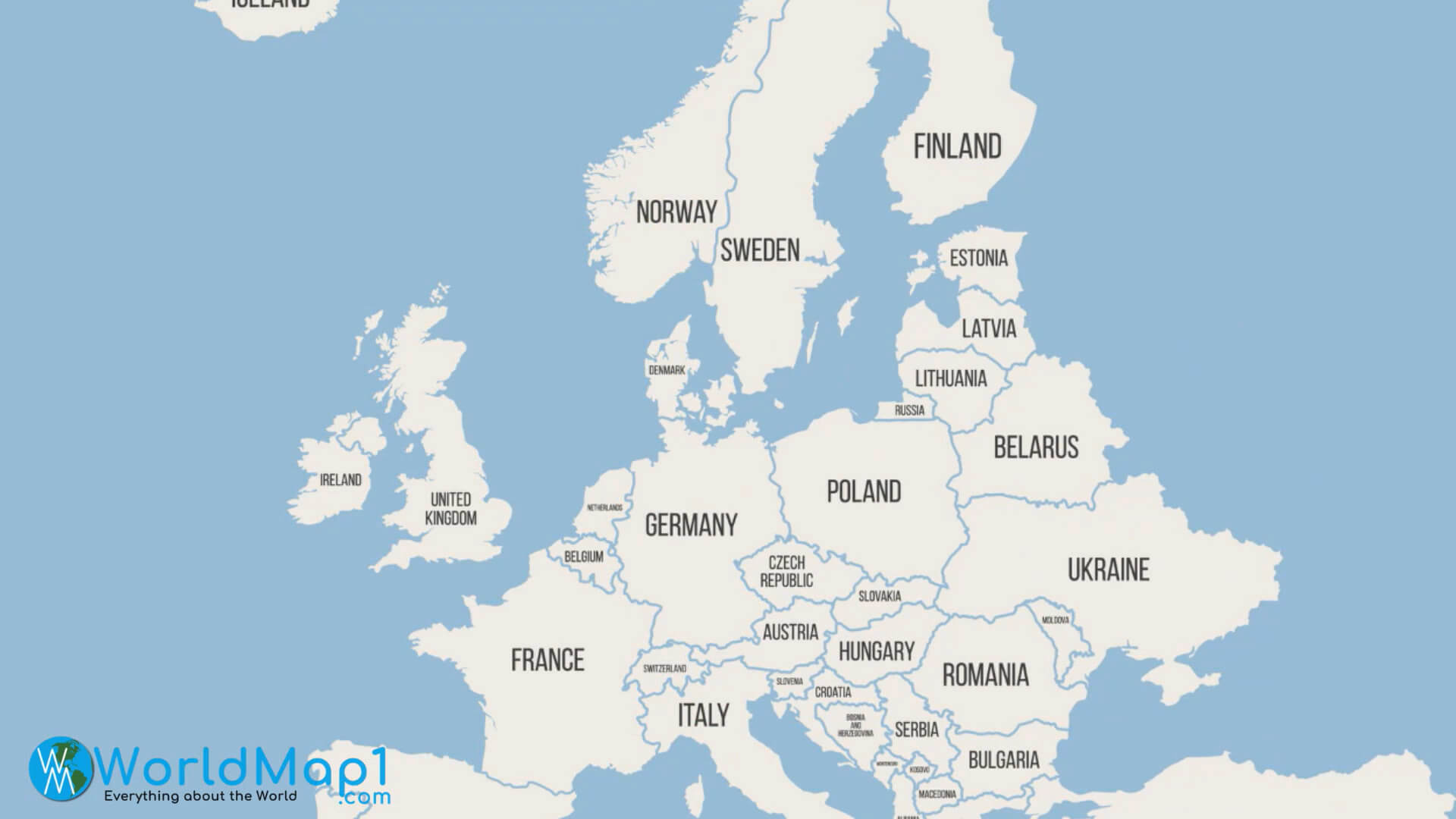 Lithuania and Europe Map